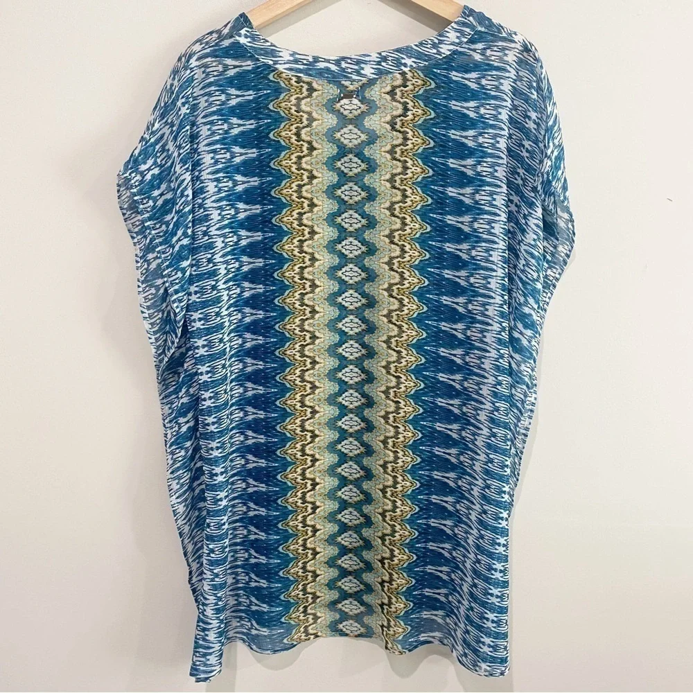 O’NEILL Boho Swim Coverup Kaftan Bali Ikat Beachy Size Small